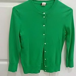 J crew kelly green cardigan